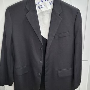 Men's Claiborne Suit Jacket/ Blazer Black 40s